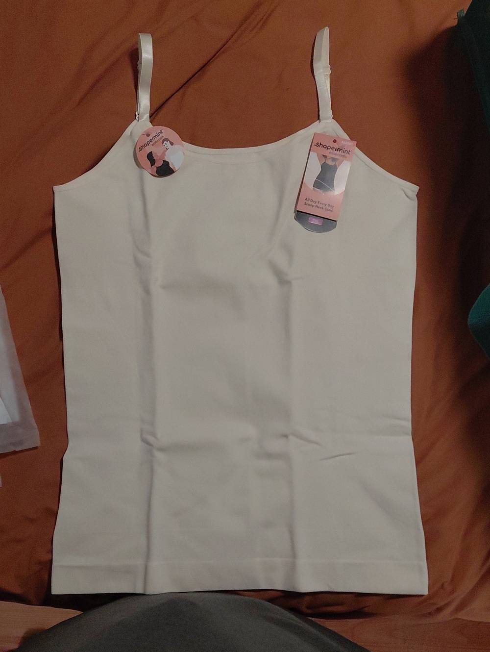 Shapermint Beige Seamless Adjustable-Strap Camisole